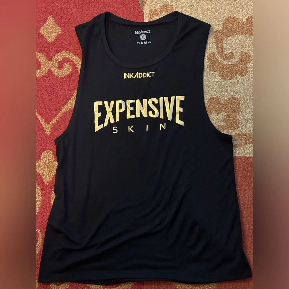 Ink Addict Expensive Skin Black and Gold Muscle Tank Size XL - Picture 4 of 6